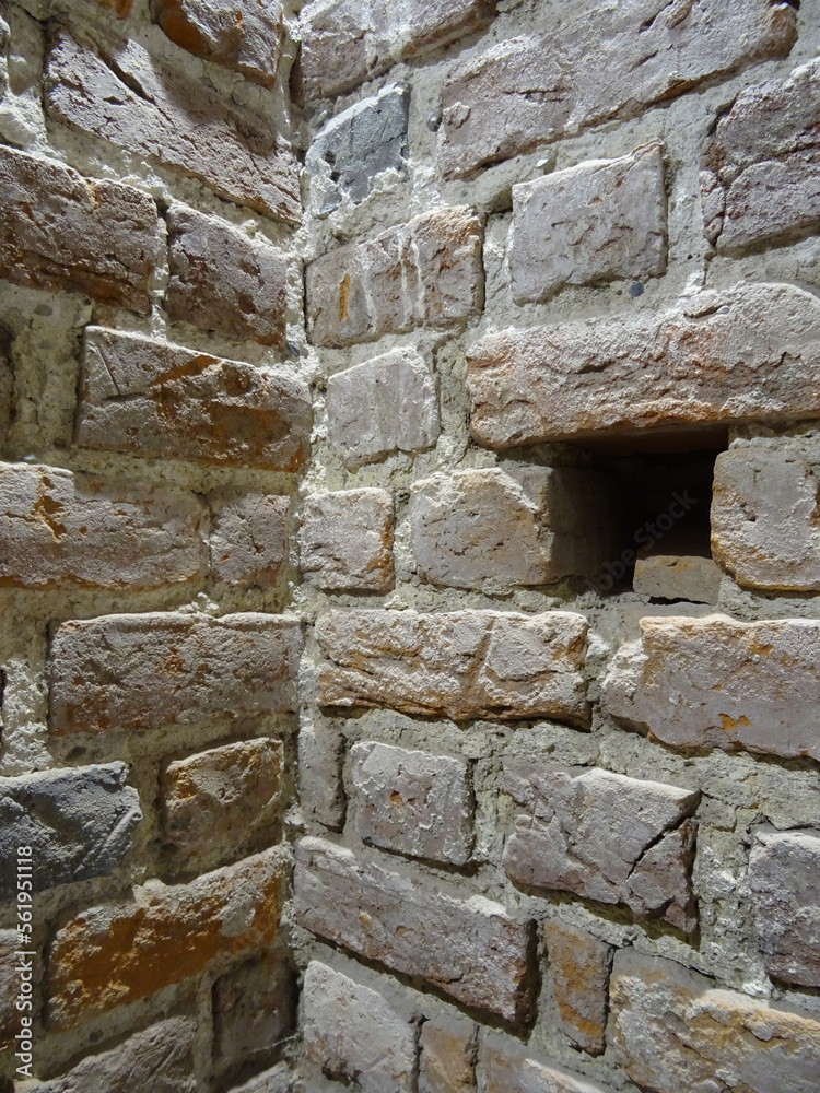 medieval bricks in a castle (14th century)