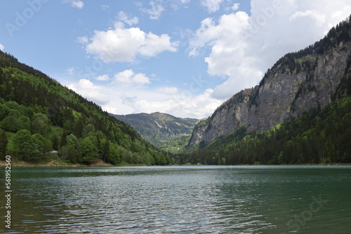 The Lake of Montriond is a lake in the Chablais Alps at Montriond in the Haute-Savoie department of France © clement