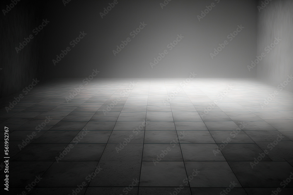 Fototapeta premium Texture dark concrete floor with mist or fog. Generative AI