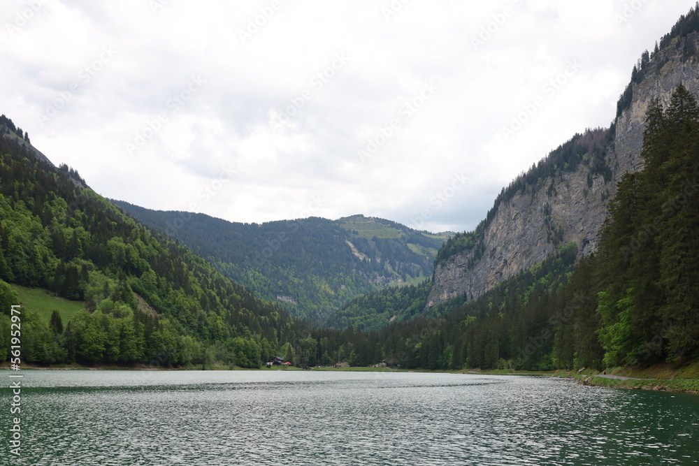 The Lake of Montriond is a lake in the Chablais Alps at Montriond in the Haute-Savoie department of France