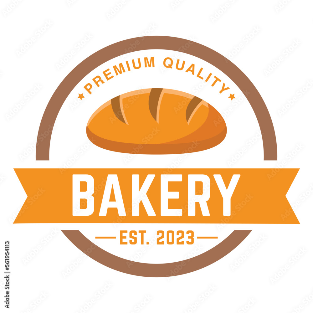 Bakery Logo Badges And Labels Stock Vector, isolated logo on white
