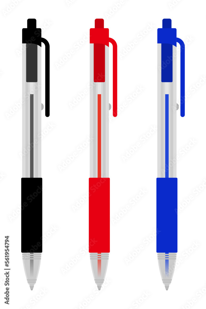 三色のボールペン