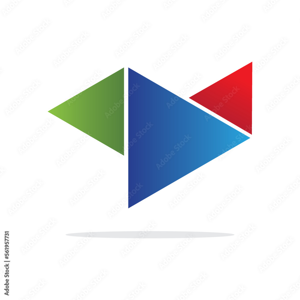 origami logo design vector icon symbol template illustration