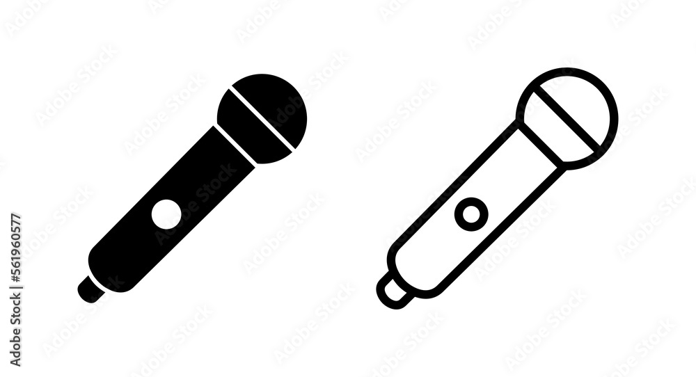 Microphone icon vector illustration. karaoke sign and symbol Microphone icon vector illustration. karaoke sign and symbol