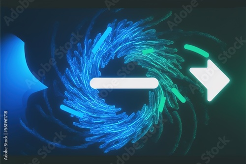 Agile loops, abstract, artful, methodology, scrum, approach to project management created with generative ai technology