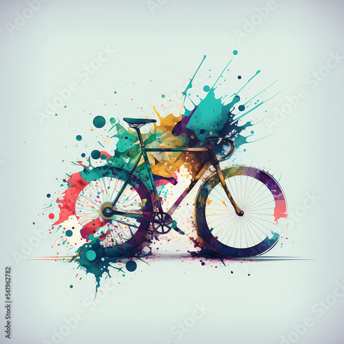 Bicycle Paint Splatter