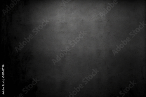 Background of black wall texture, dark cement or concrete floor, gorgeous antique distressed grunge texture, and dark gray charcoal hue paint. Generative AI