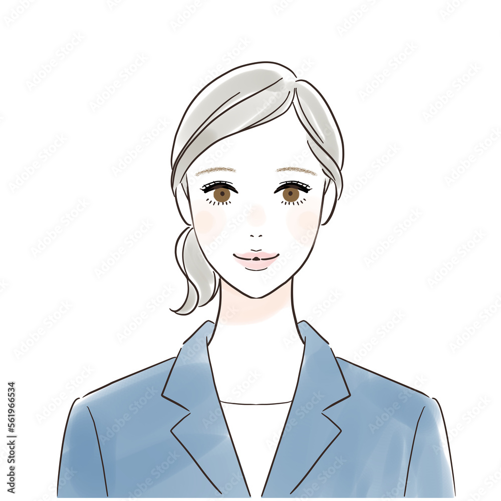 正面を見る笑顔のビジネスウーマン