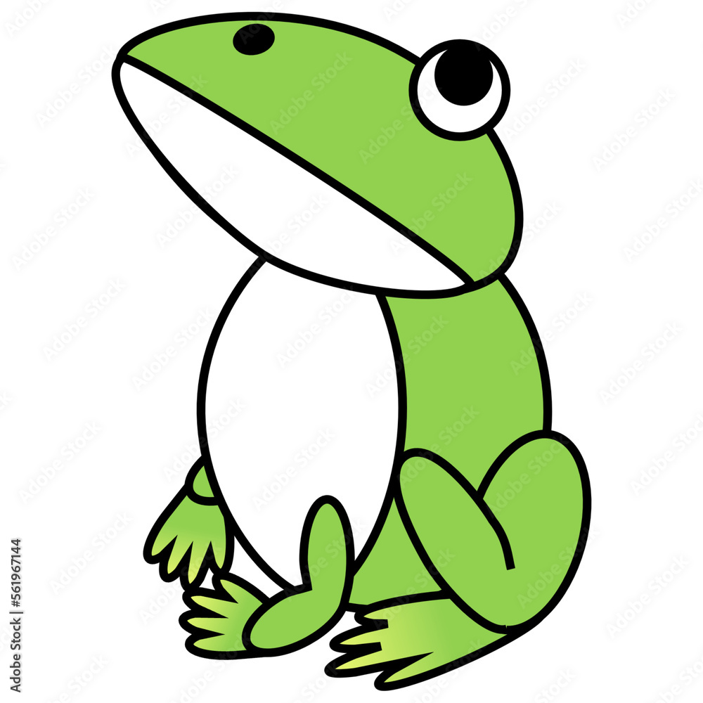 Obraz premium 空を見上げたカエル