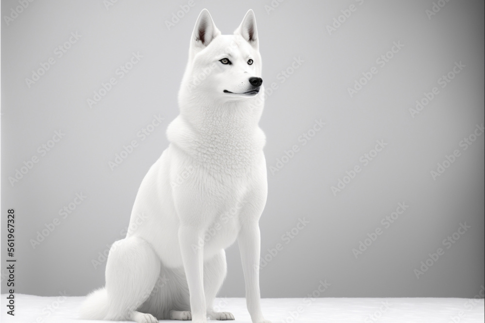 Akita Shiba Inu White (Cute Breed Pet)