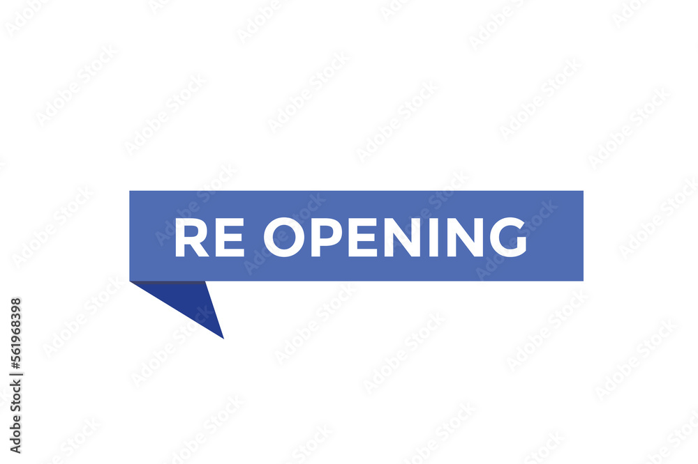 Re-opening button web banner templates. Vector Illustration
Re-opening button web banner templates. Vector Illustration