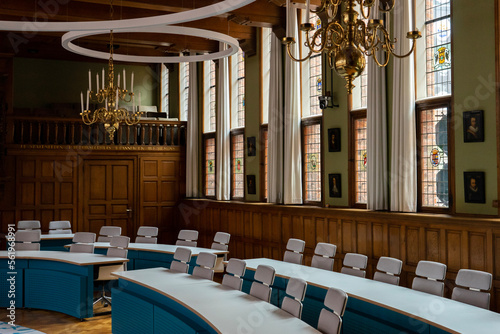 Obraz na plátně Interior of the provincial council in Groningen