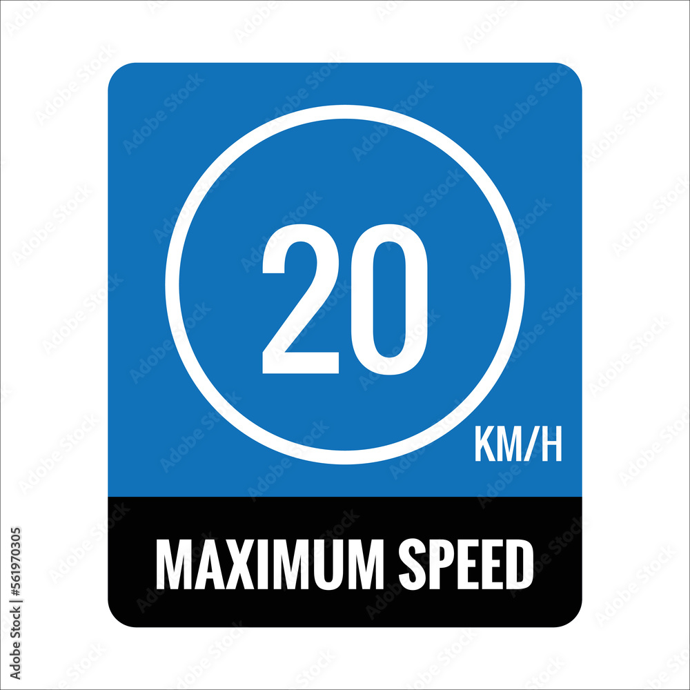 sign 20 kmh Isolated Road Maximum Speed limit sign icon on white background vector illustration. sign 20 kmh Isolated Road Maximum Speed limit sign icon on white background vector illustration.