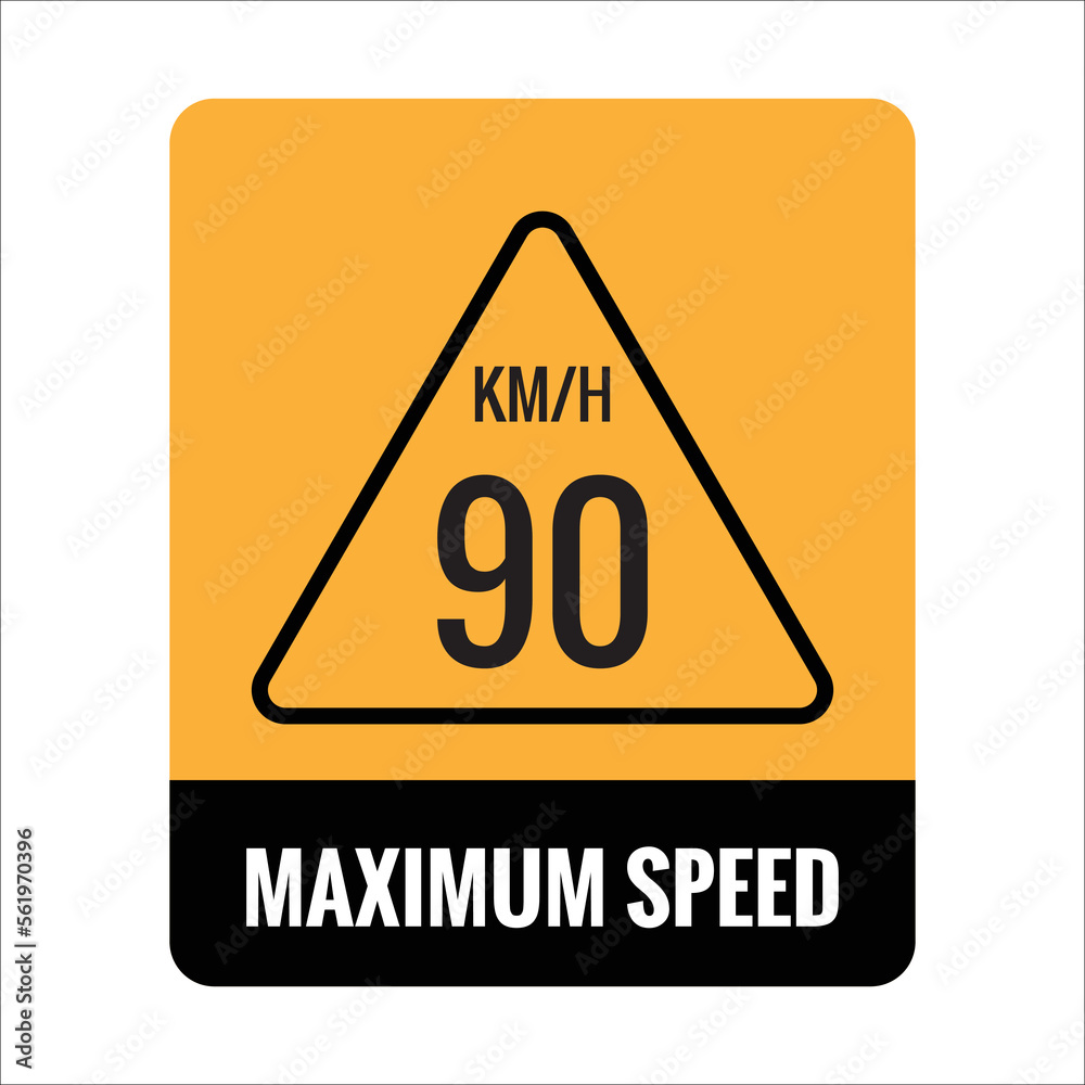 90 kmh Isolated Road Maximum Speed limit sign icon on white background vector illustration. 90 kmh Isolated Road Maximum Speed limit sign icon on white background vector illustration.