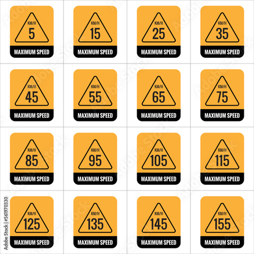Wallpaper Mural 5 up to 155 Kmh Isolated Road Maximum Speed limit sign icon on white background vector illustration. Torontodigital.ca