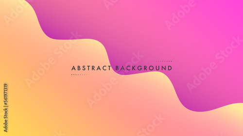 Abstract Modern Background with Wave Fluid Liquid Motion Lines Element and Purple Orange Gradient Color