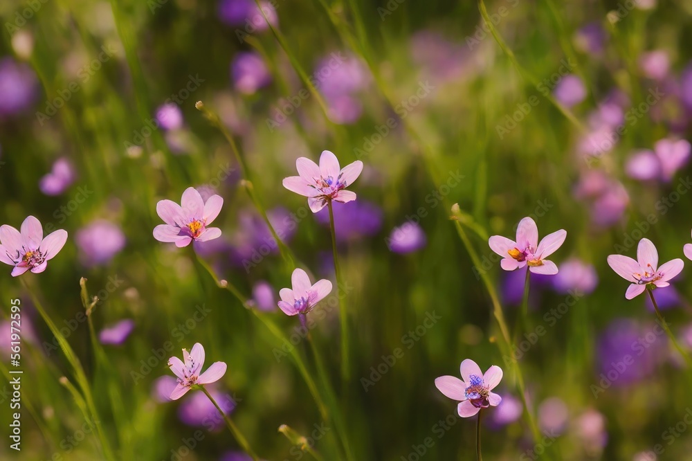 Spring Wildflowers Seamless Texture Pattern Tiled Repeatable Tessellation Background Image