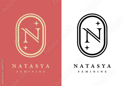 Letter N logo, perfect for salons, spas, and others.