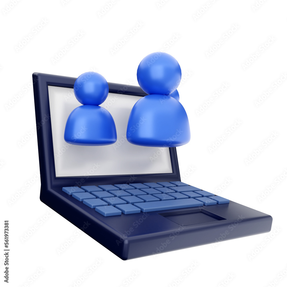 3d social media group icon illustration render 3d social media group icon illustration render