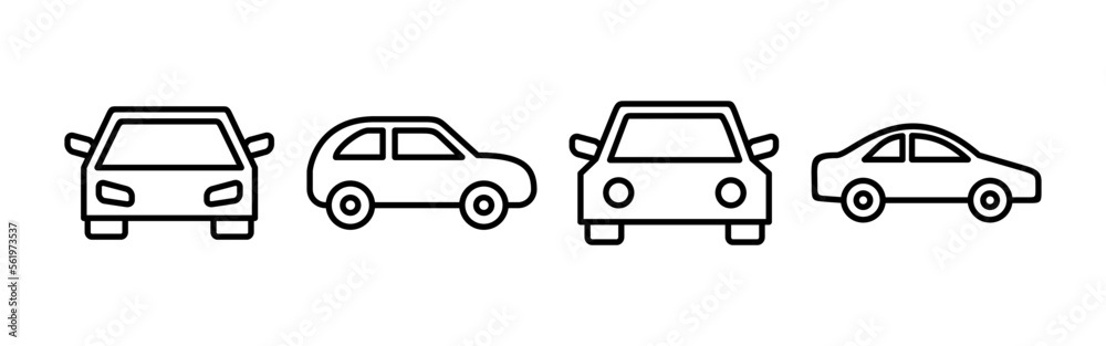 Car icon vector for web and mobile app. car sign and symbol. small sedan