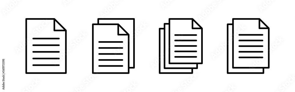 Document icon vector for web and mobile app. Paper sign and symbol. File Icon Document icon vector for web and mobile app. Paper sign and symbol. File Icon