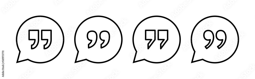 Quote icon vector for web and mobile app. Quotation mark sign and symbol Quote icon vector for web and mobile app. Quotation mark sign and symbol
