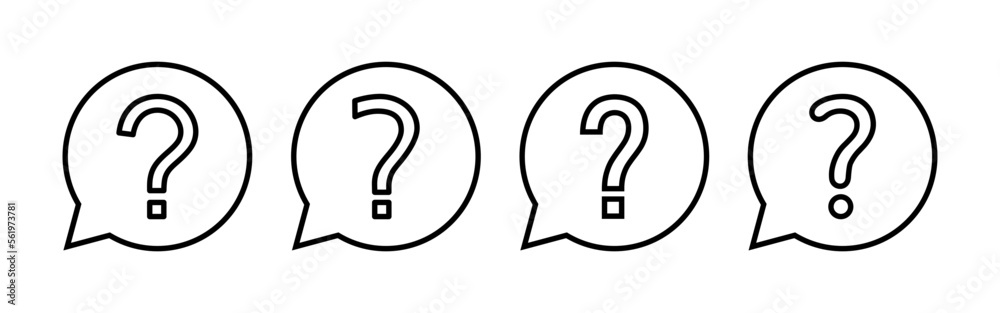 Question icon vector for web and mobile app. question mark sign and symbol Question icon vector for web and mobile app. question mark sign and symbol
