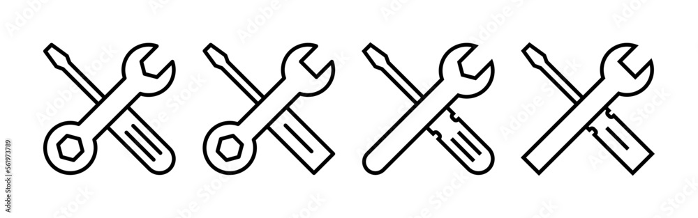 Repair tools icon vector for web and mobile app. tool sign and symbol. setting icon. Wrench and screwdriver. Service Repair tools icon vector for web and mobile app. tool sign and symbol. setting icon. Wrench and screwdriver. Service