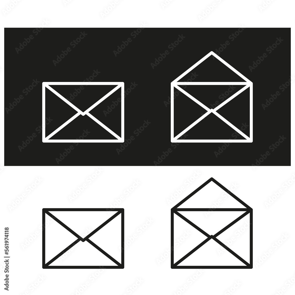 Envelopes icons. Vector illustration. Envelopes icons. Vector illustration.