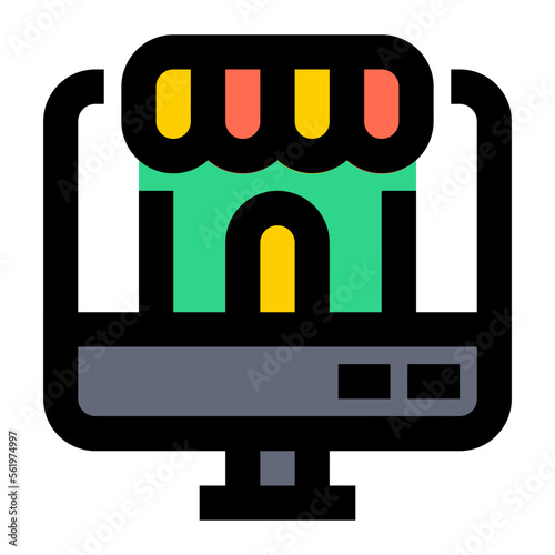 E Commerce filled flat icon