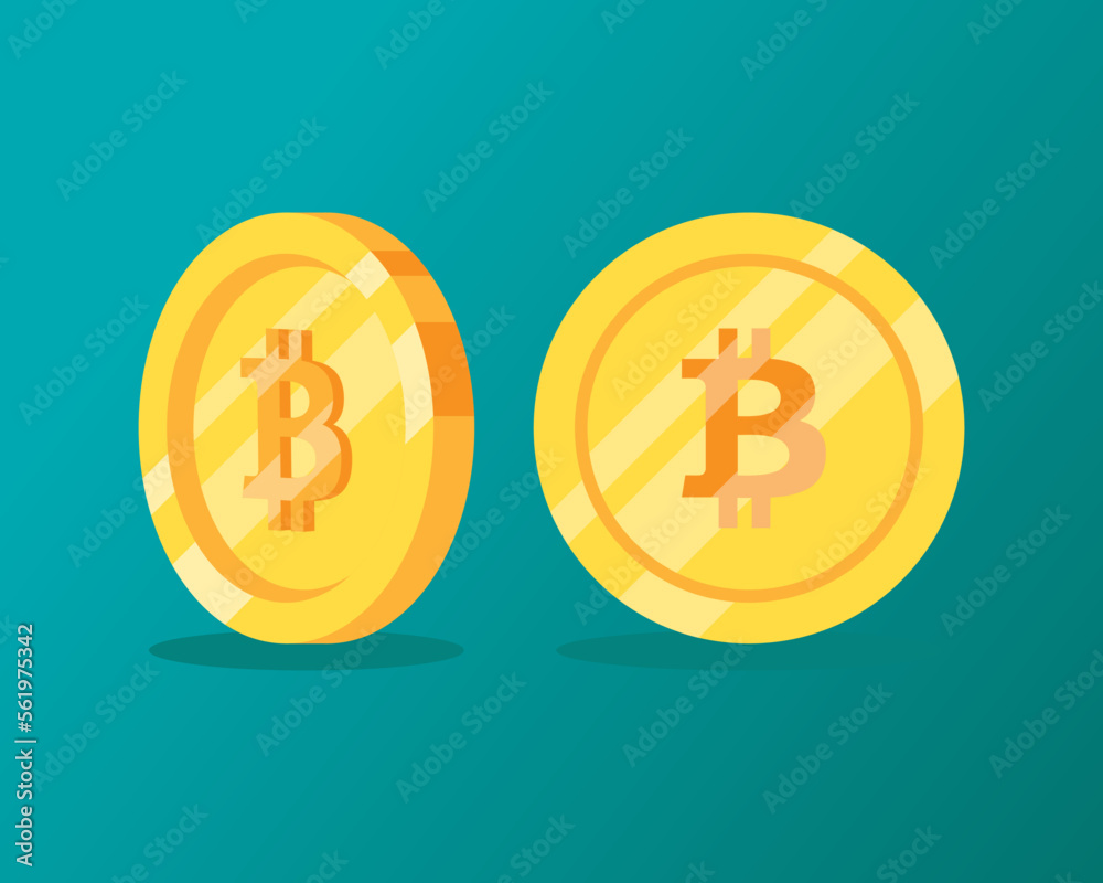 flat vector of a bitcoin currency flat vector of a bitcoin currency