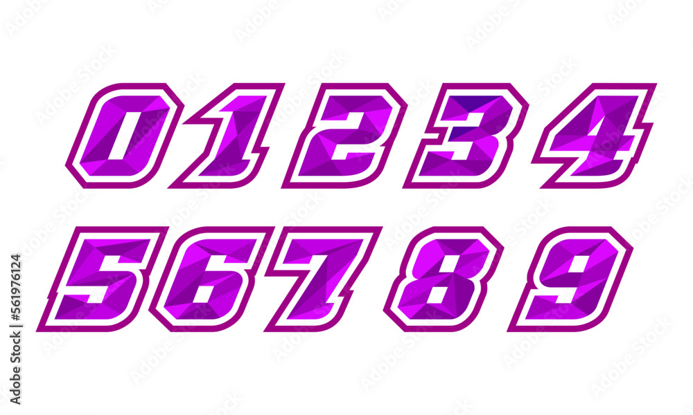 Racing Number Logo Design With Frame in blue color Racing Number Logo Design With Frame in blue color