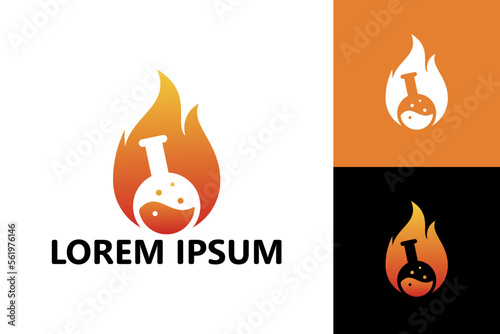 Burn lab logo template design vector