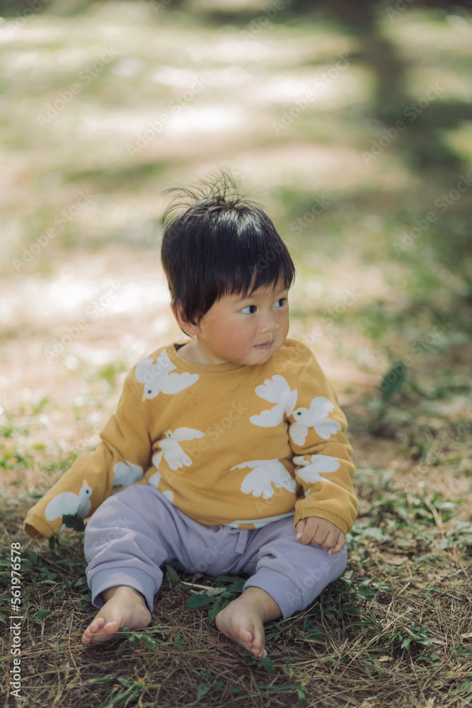 little child in the forest