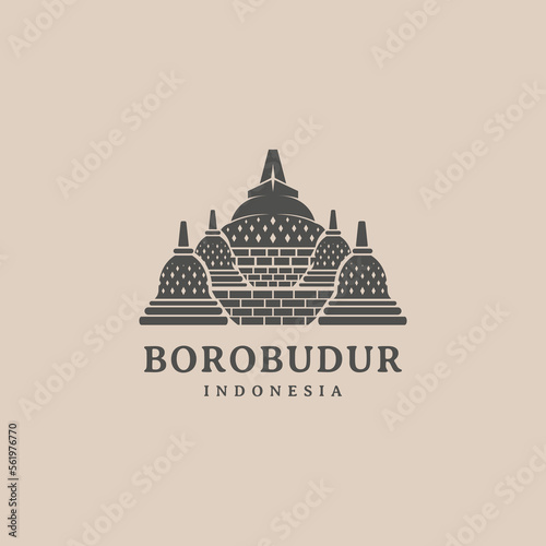 borobudur logo design heritage stupa in indonesia