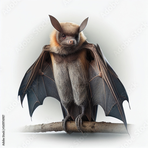 Evening Bat full body image with white background ultra



 photo