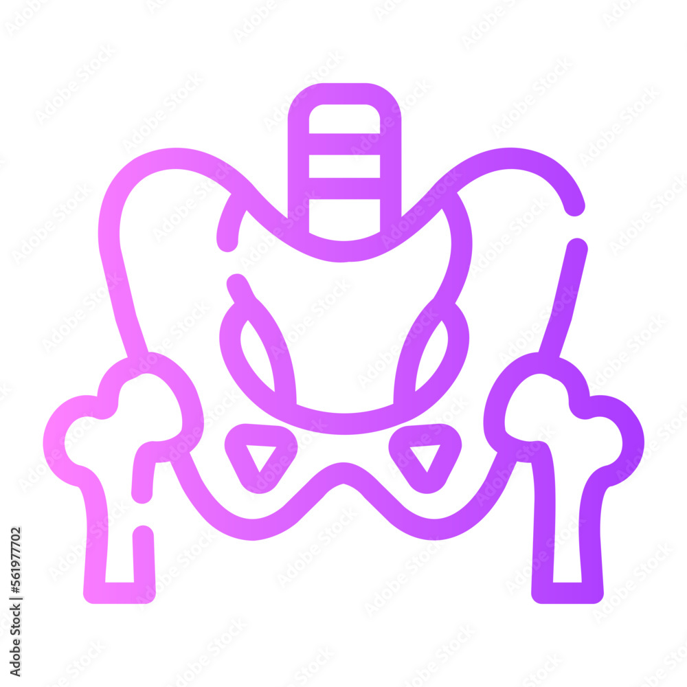 Obraz premium pelvis gradient icon