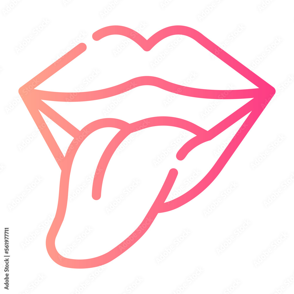 tongue gradient icon