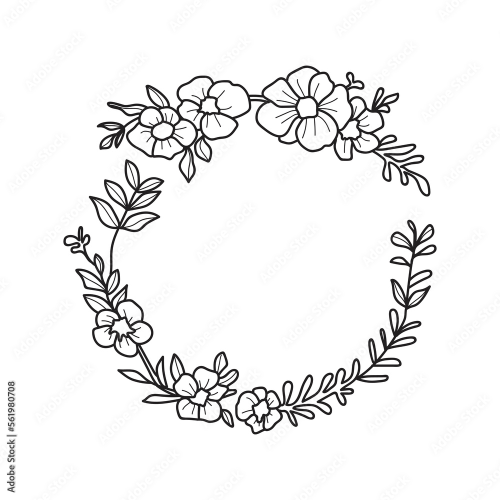 Hand-Drawn Botanical Branches and Leaves Illustration Hand-Drawn Botanical Branches and Leaves Illustration