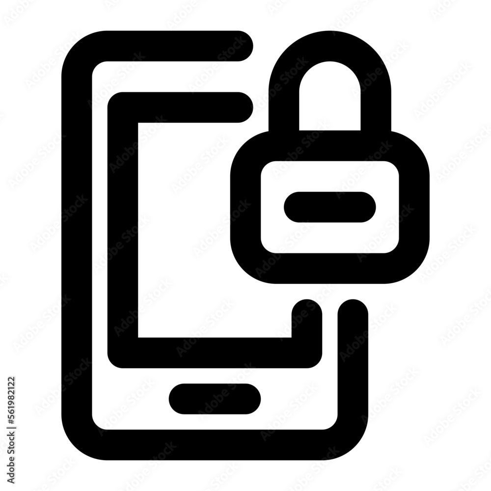 mobile Password line icon mobile Password line icon