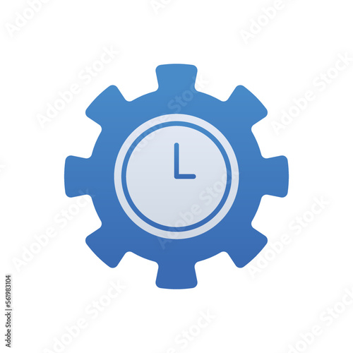 Time Management business management icon with blue duotone style. Graphic, watch, design, minute, deadline, line, speed. Vector illustration