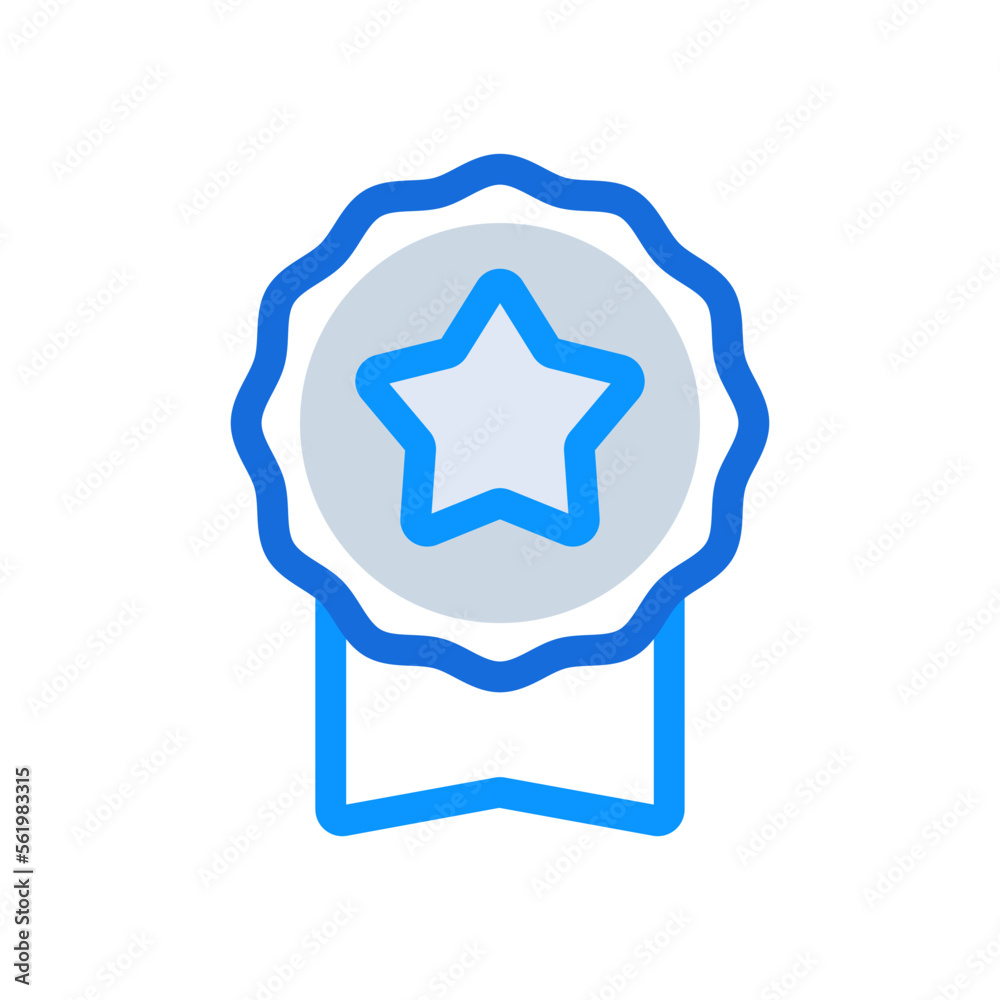 Achievement business management icon with blue duotone style. Best, prize, medal, trophy, badge, isolated, ribbon. Vector illustration Achievement business management icon with blue duotone style. Best, prize, medal, trophy, badge, isolated, ribbon. Vector illustration