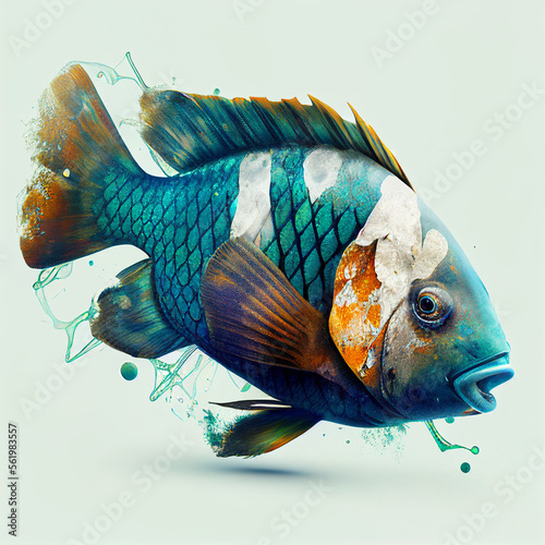 Football Fish full body image with white background ultra



 photo