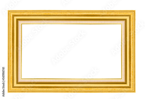 gold frame isolated on white
