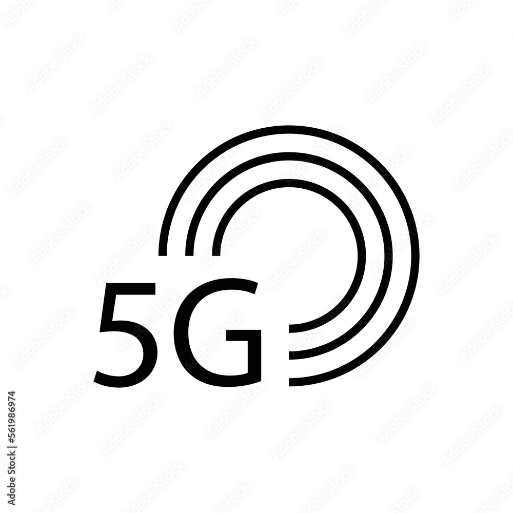 5G connection line icon design. isolated on white background. vector illustration 5G connection line icon design. isolated on white background. vector illustration