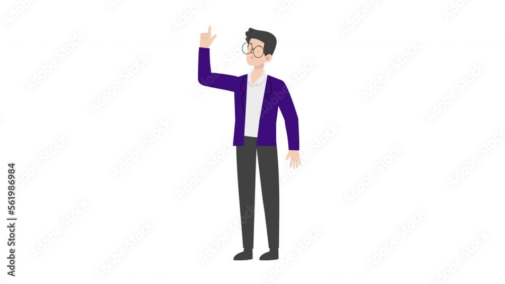 Man Presenting Gesture.Businessman presenting character design. Man Presenting Gesture.Businessman presenting character design.