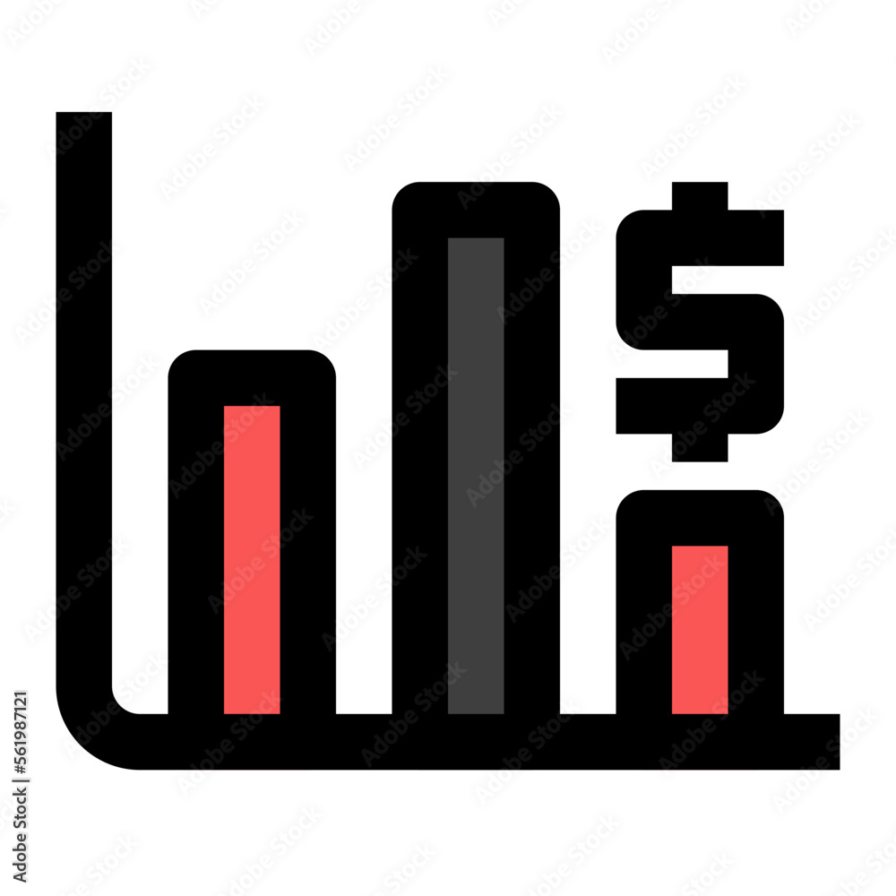 chart filled flat icon chart filled flat icon