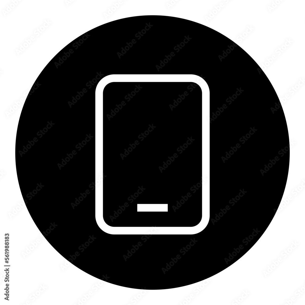 phone  circular glyph icon