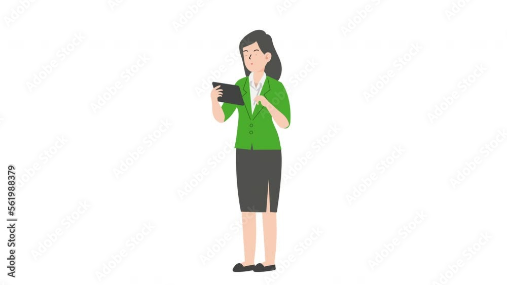 Business holding book.Female manager character design presenting concept. Business holding book.Female manager character design presenting concept.