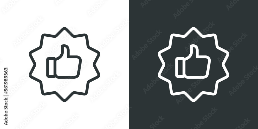 Obraz premium Like, Social Media, Hand Line Icon